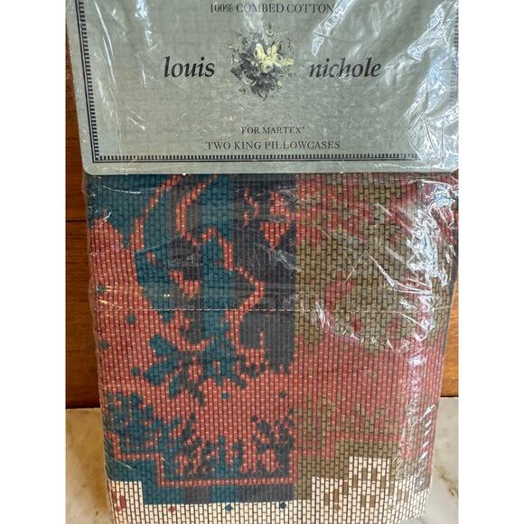 Louis Nichole King Pillowcases Cotton Sarook Multi Print - Picture 2 of 5